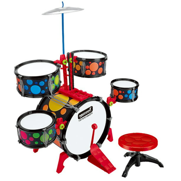 Toddlers Jazz Drum Set Musical Playset Kids Toy Perccussion Instrument Kit